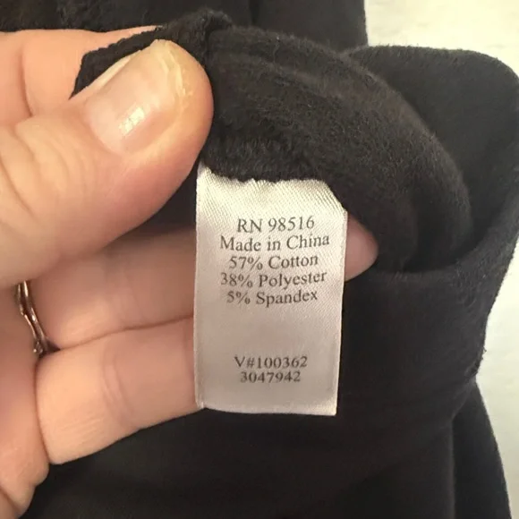 Plus Size Cold Water Creek Black Capri Lounge Pants 2X - Picture 5 of 5